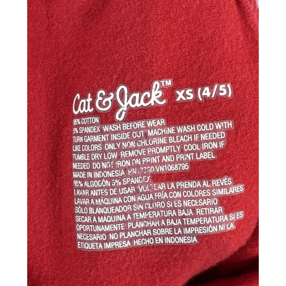 Cat & Jack Leggings‎ Youth XS 4-5 Year  Red Slim Fit Pull On Elastic Waist Girls - Picture 5 of 5